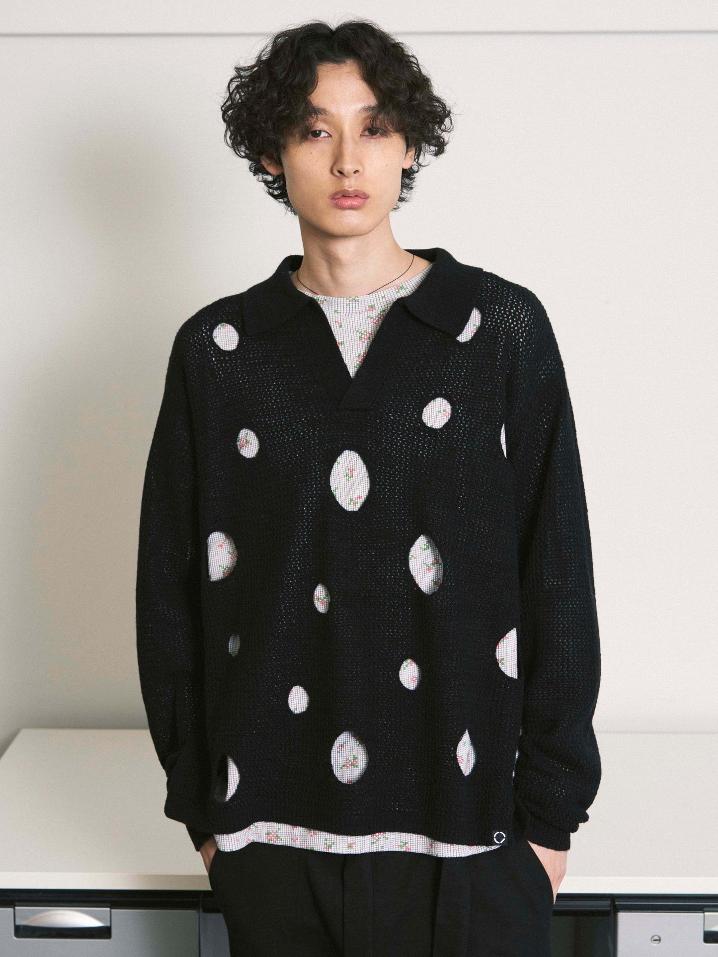 HOLE KNIT SKIPPER BROWN
