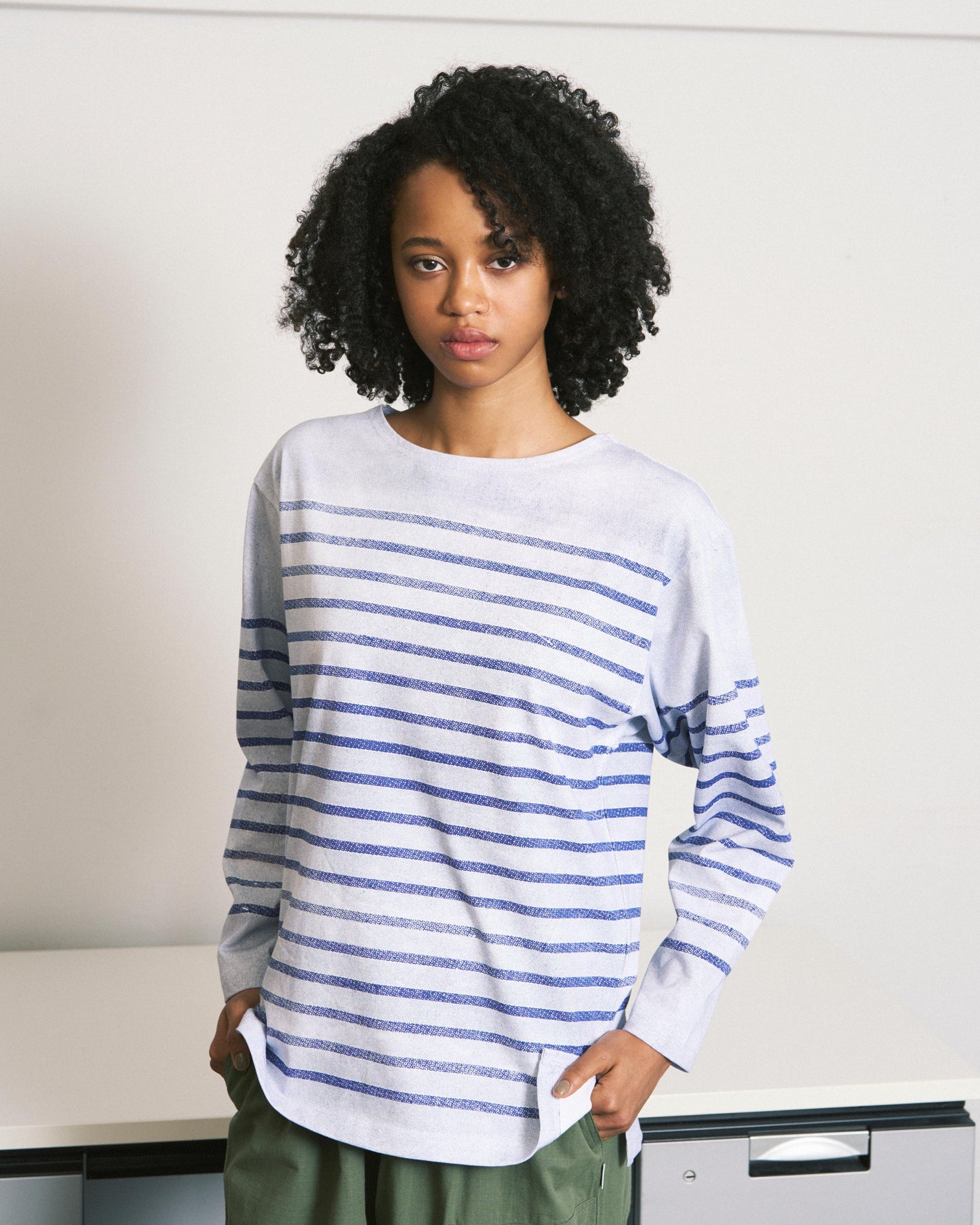 MARINE BOATNECK L/S TEE WHITE