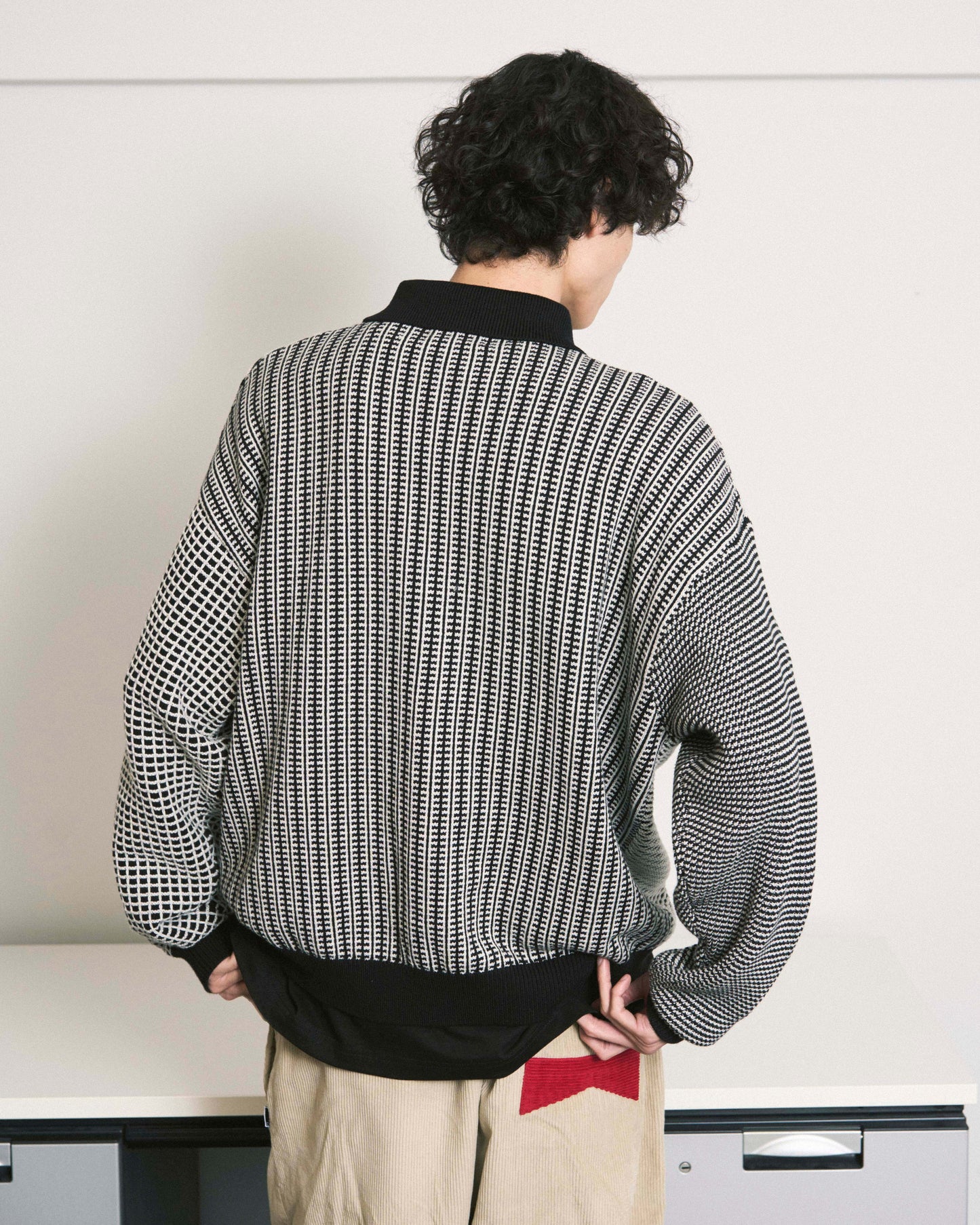 MULTI KNIT SHIRT JACKET BLUE