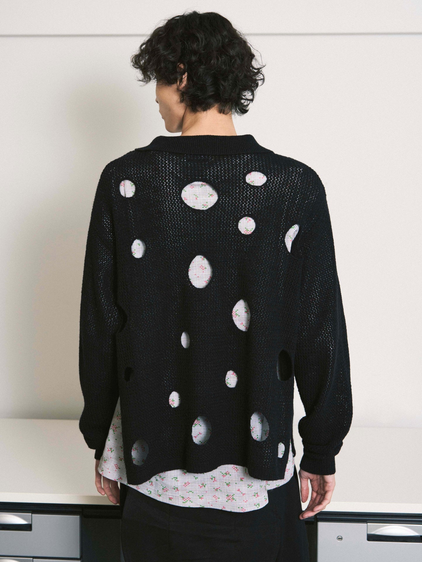 HOLE KNIT SKIPPER BROWN