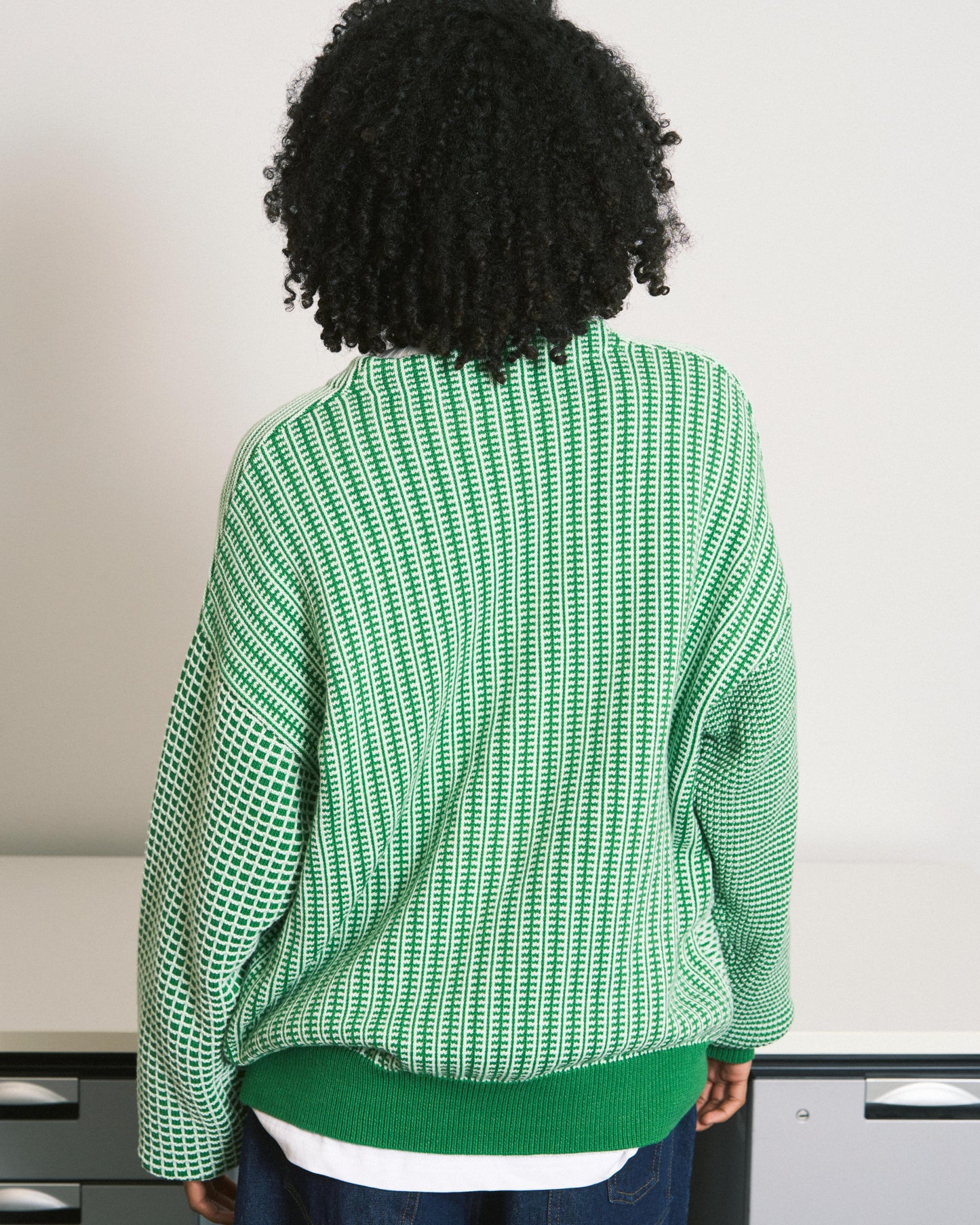 MULTI KNIT CARDIGAN GREEN