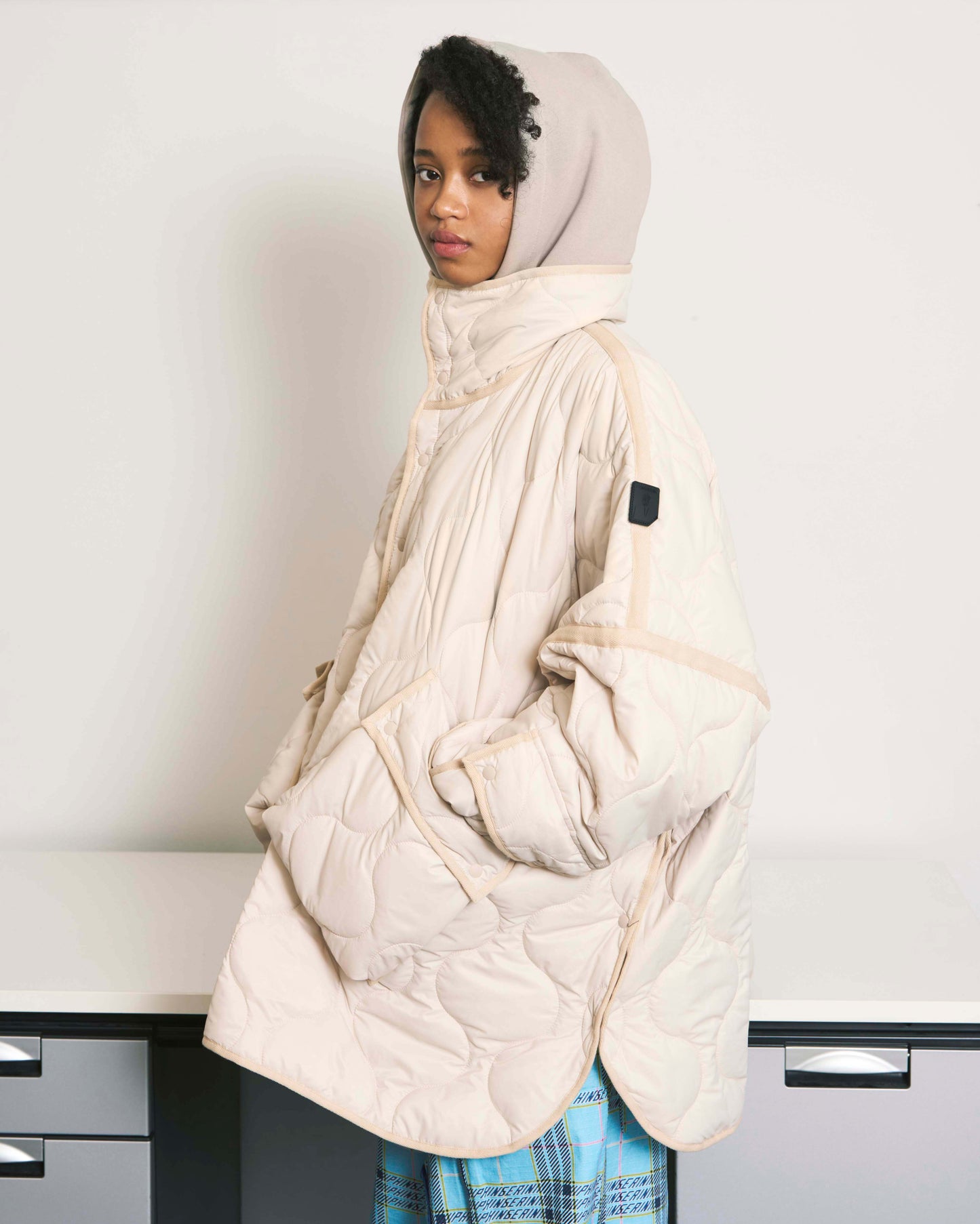 FUTON QUILT COAT BEIGE