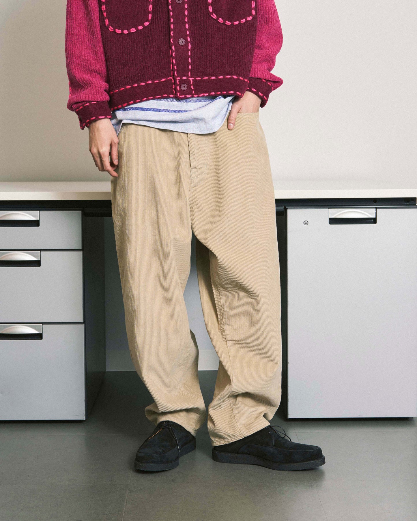 6 POCKET JEANS CORD BEIGE