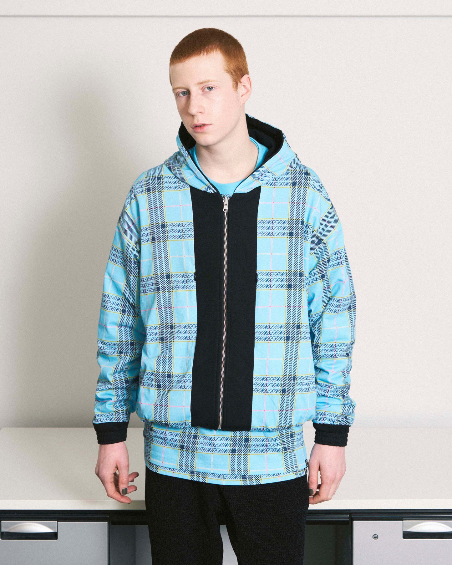 REVERSIBLE ZIP HOODIE ORIGINAL PLAID BROWN