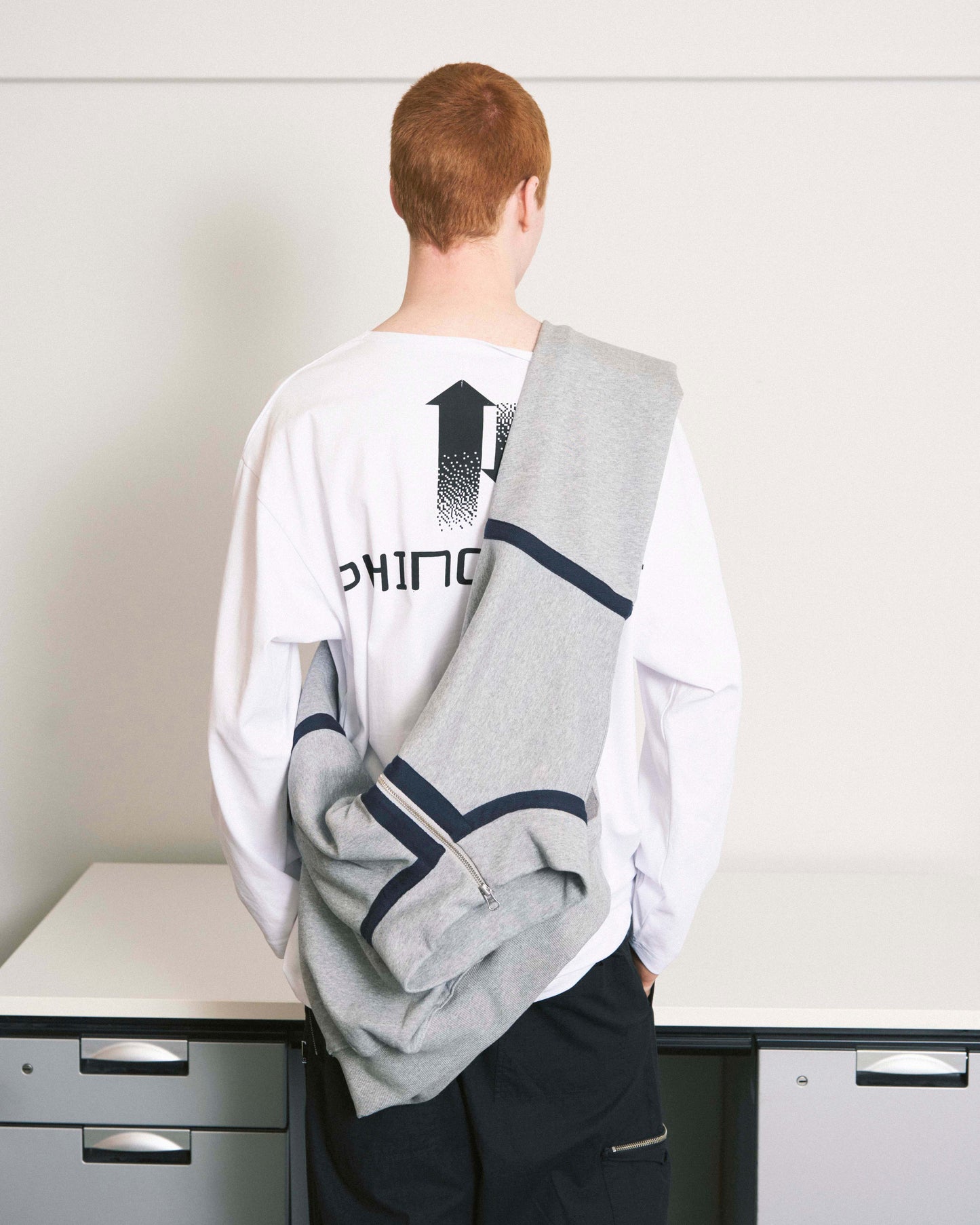 QUARTER ZIP SWEATSHIRT HEATHER GREY