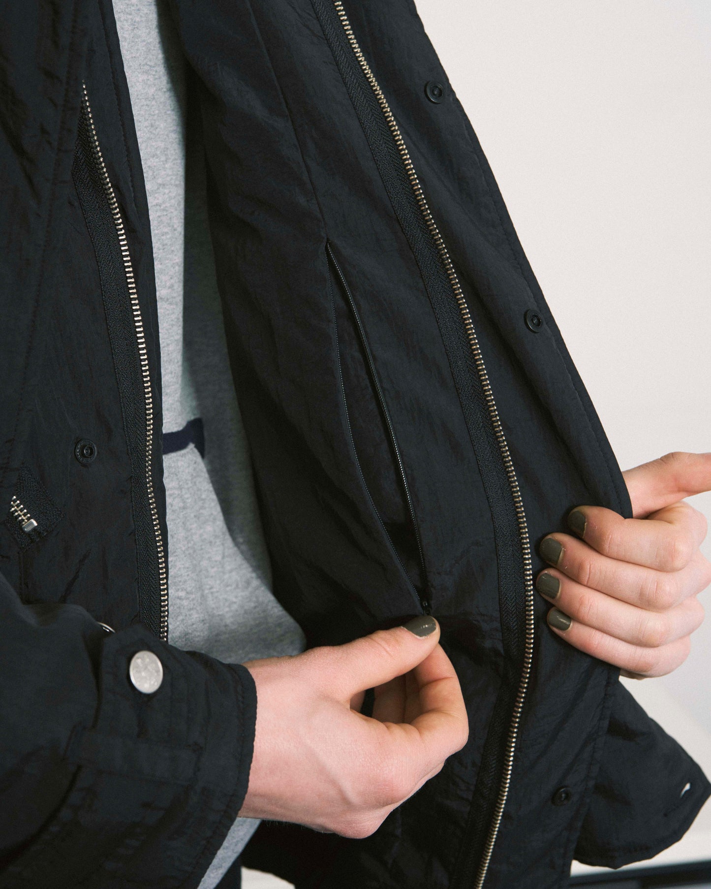 DOUBLE CUSHY HOODED JACKET GREY