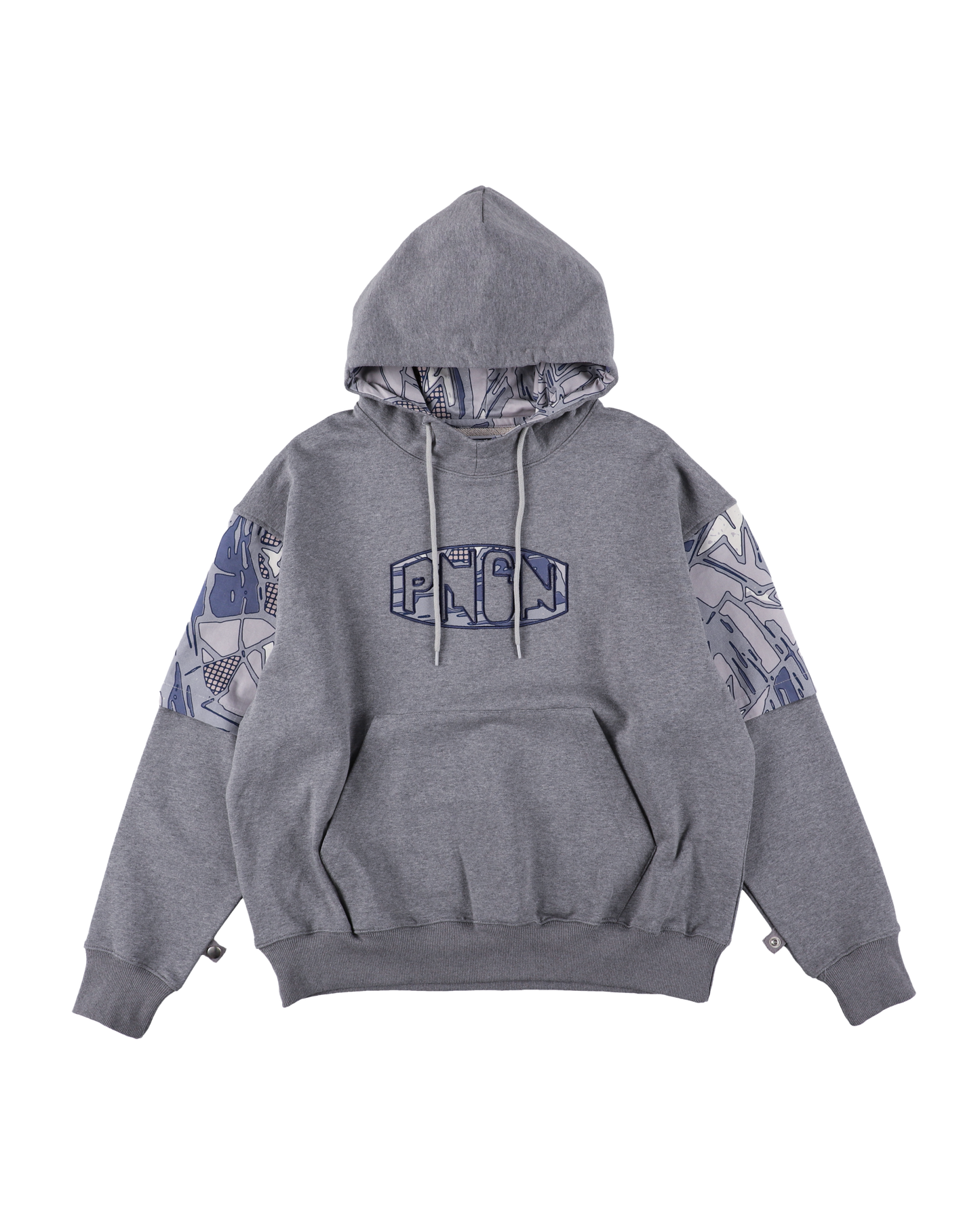 PNGN SLEEVED HOODIE HEATHER CHARCOAL