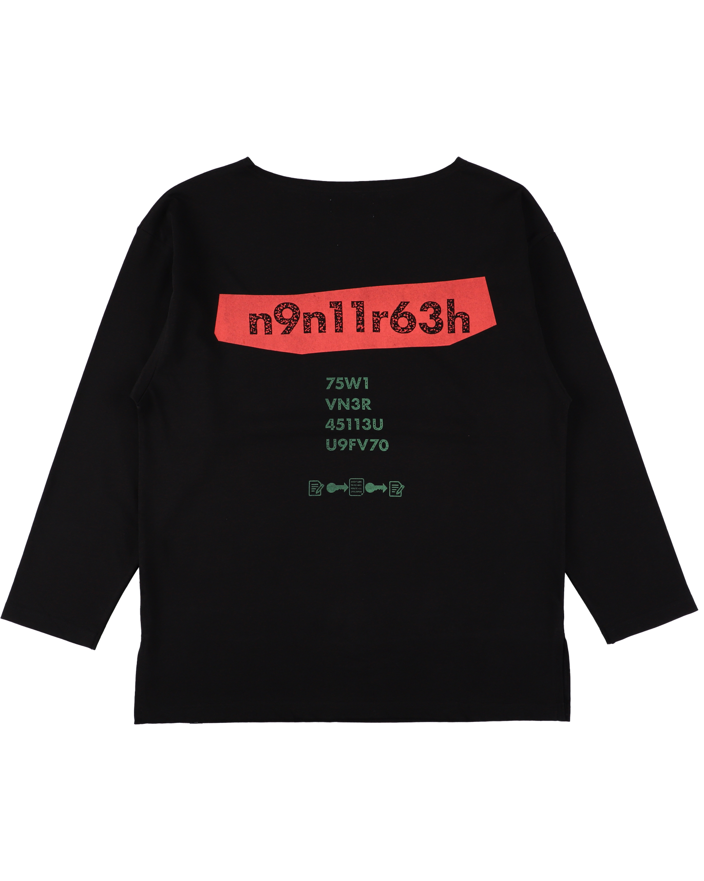 CODE BOAT-NECK L/S TEE BLACK