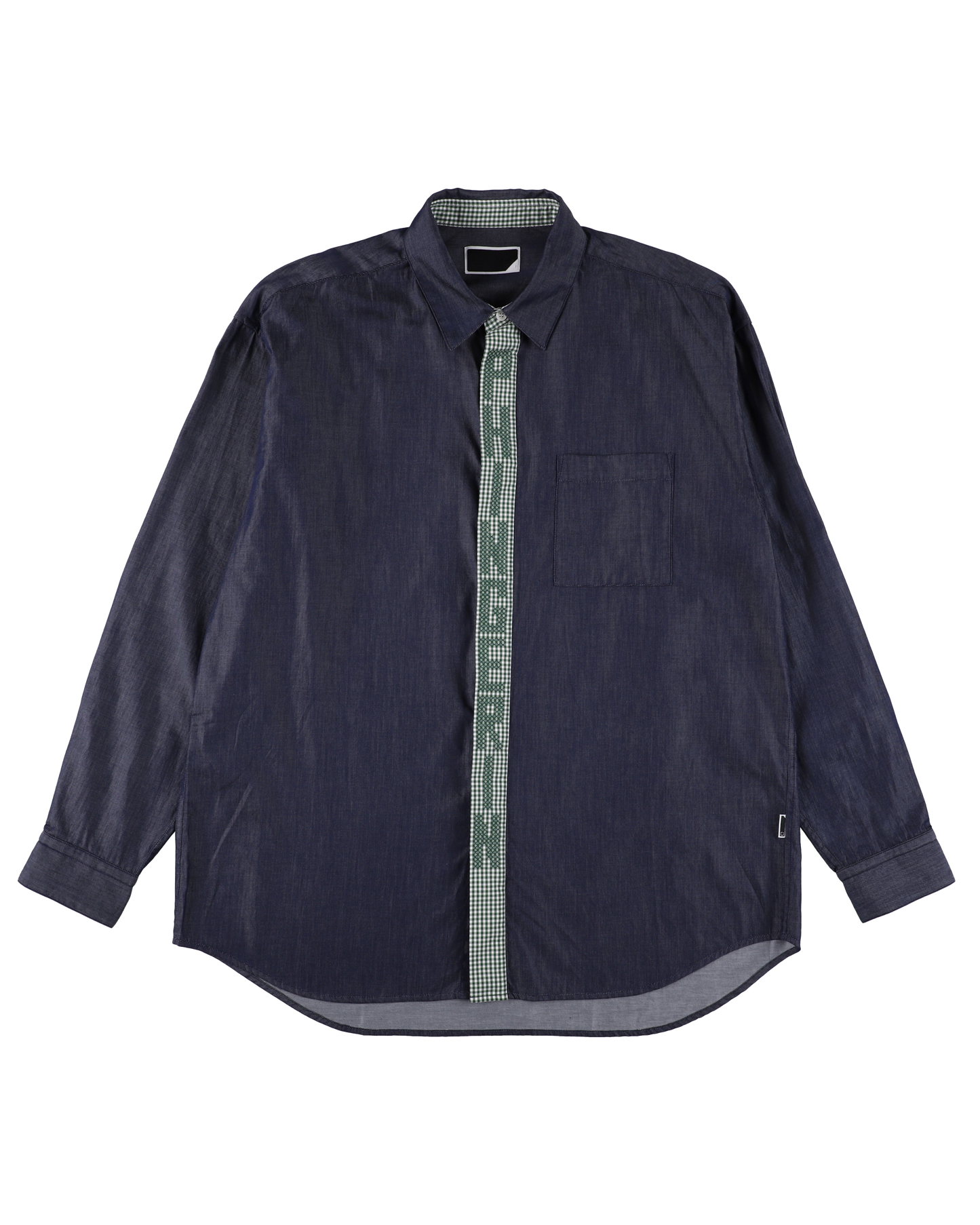 STITCH TEXT TIE SHIRT SAX