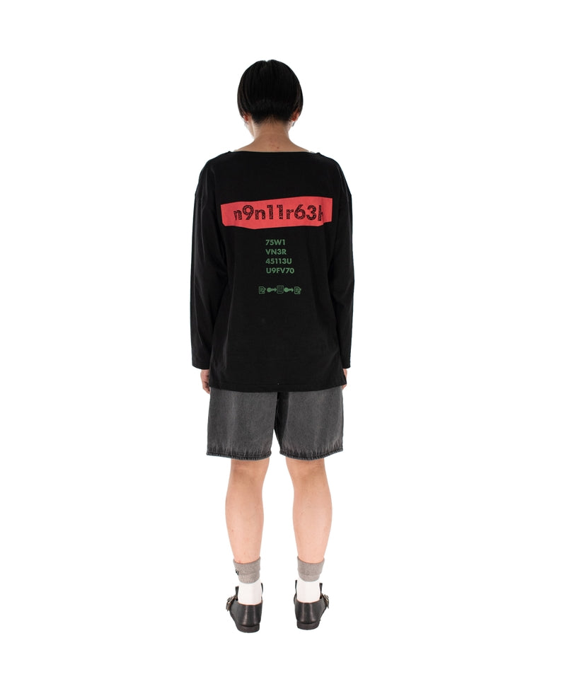 CODE BOAT-NECK L/S TEE BLACK