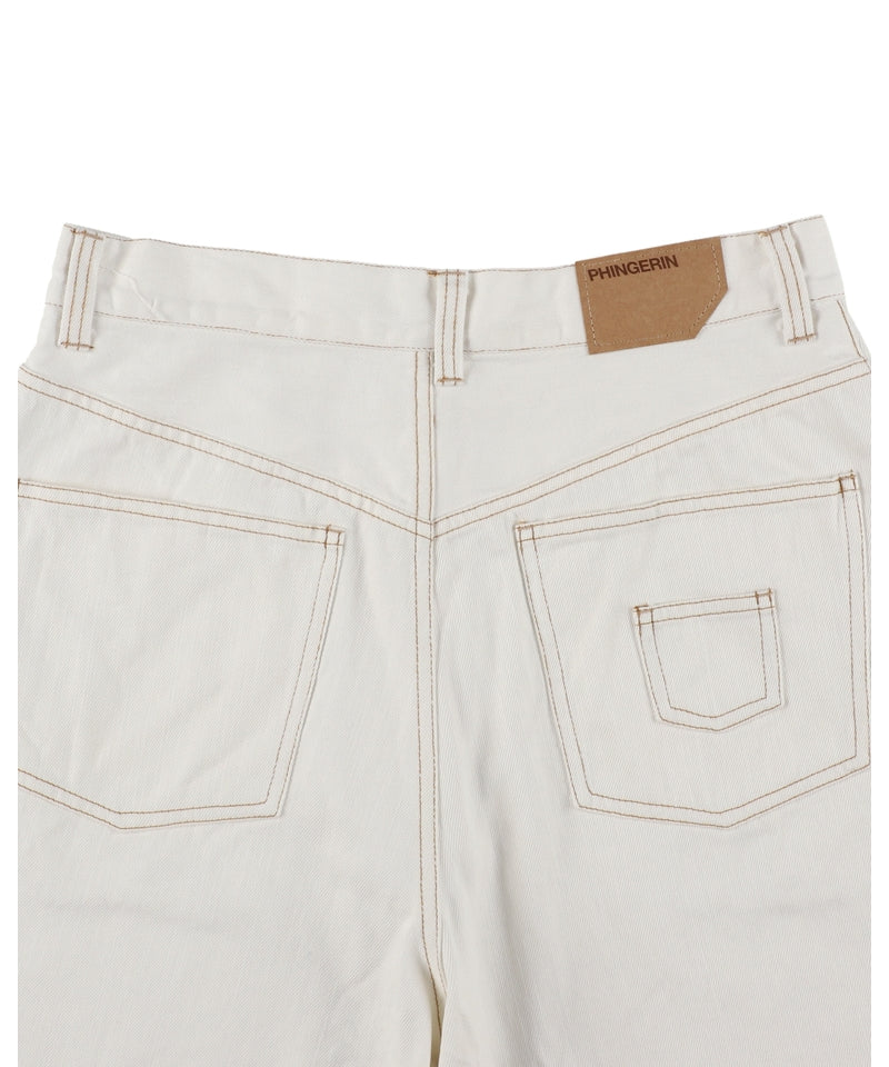 6PK DENIM SHORTS WHITE