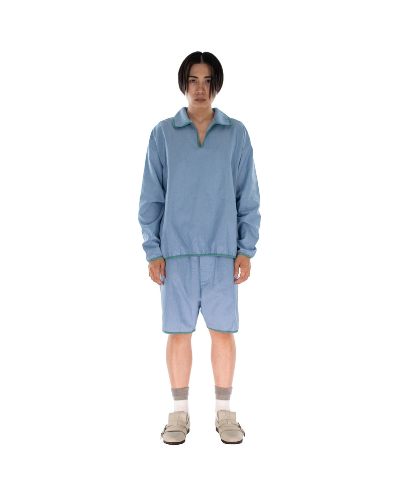 PIPE TOP SKIPPER L/S BLUE