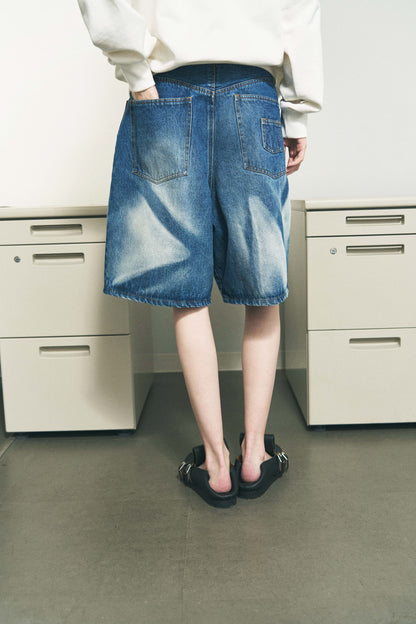 6 POCKET DENIM SHORTS LAZER NAVY