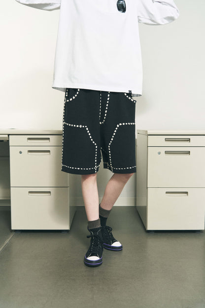 SUMMER PG1 DOUBLE KNEE SHORTS BLACK