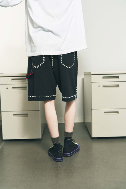 SUMMER PG1 DOUBLE KNEE SHORTS BLACK