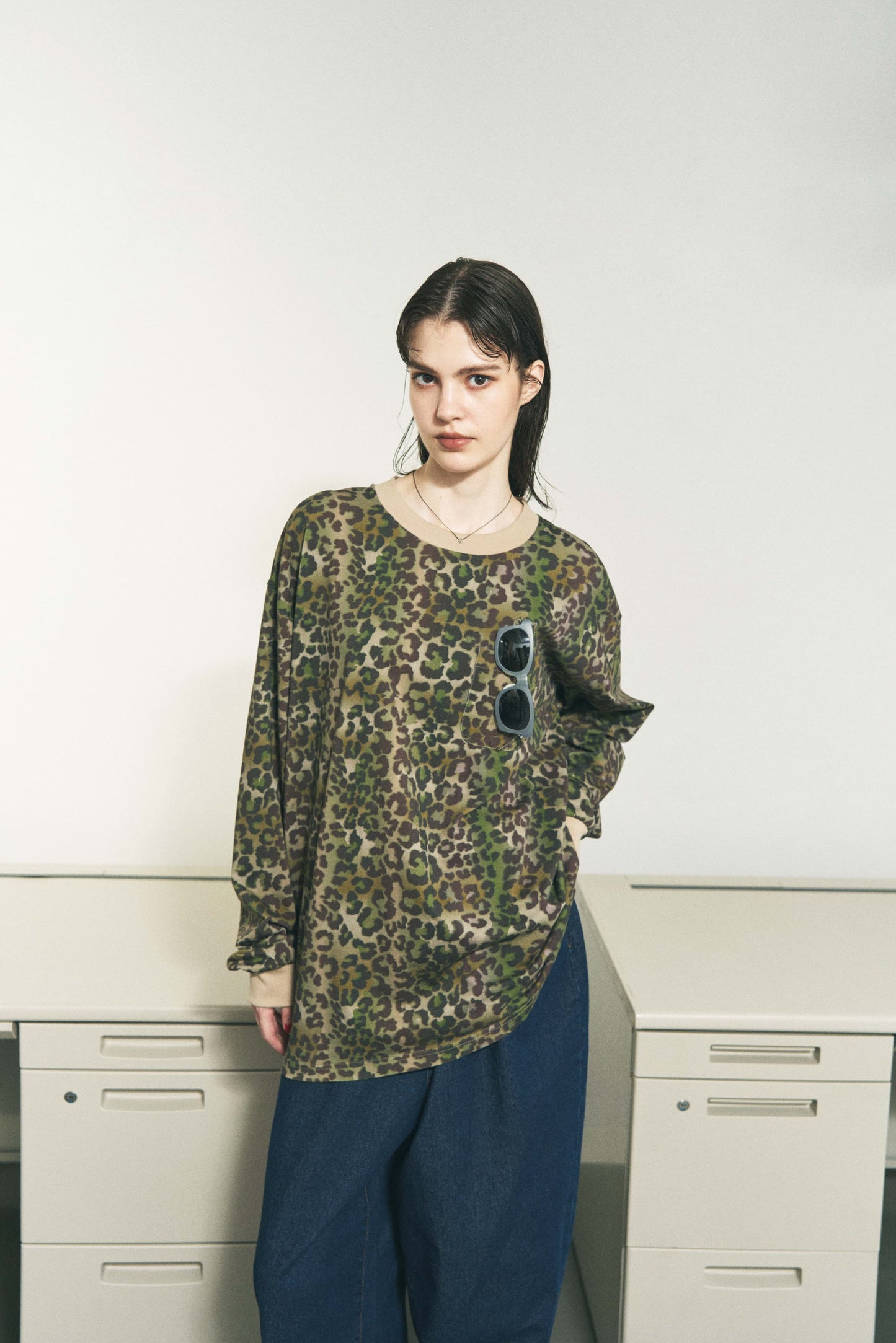 OPTICAL LOOP LS T-SHIRT LEOPARD