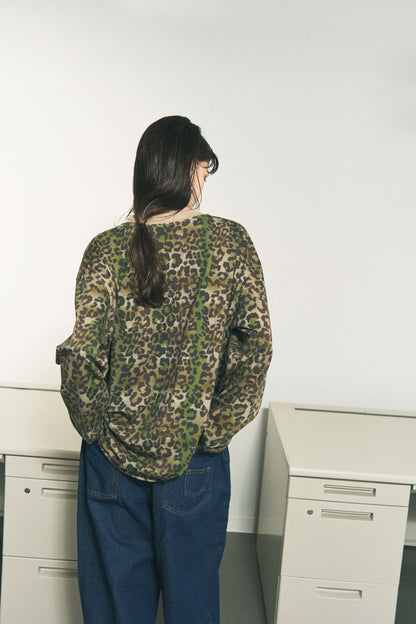 OPTICAL LOOP LS T-SHIRT LEOPARD