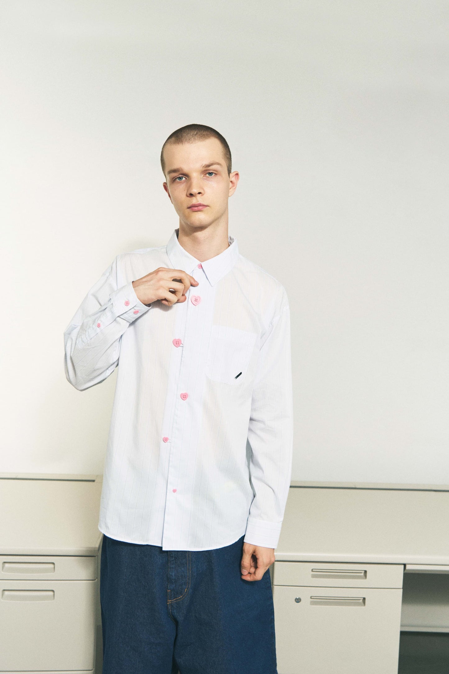 FLOATING HEART SHIRT BLUE