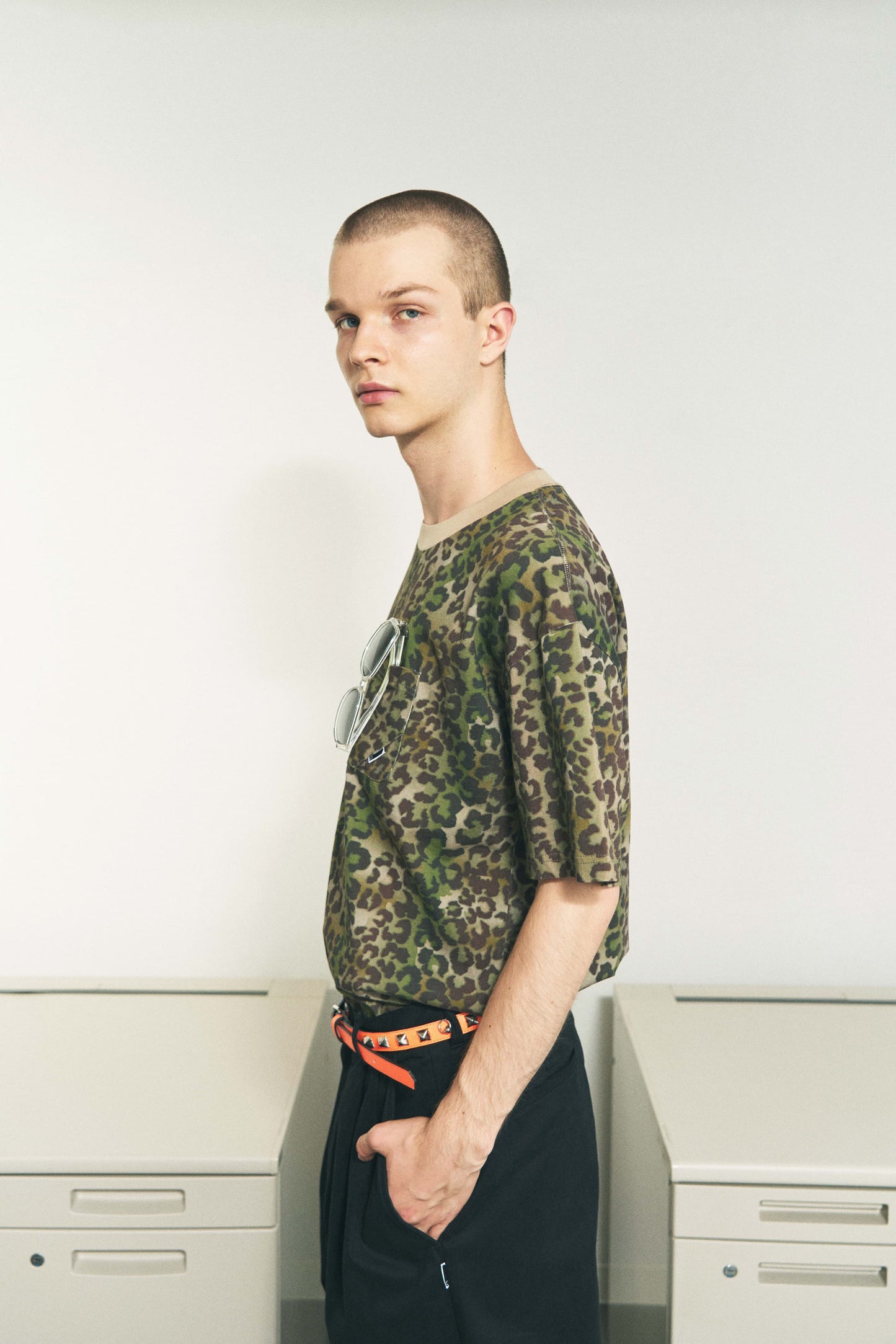 OPTICAL LOOP T-SHIRT LEOPARD