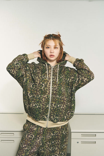 ZIP HOODIE LEOPARD
