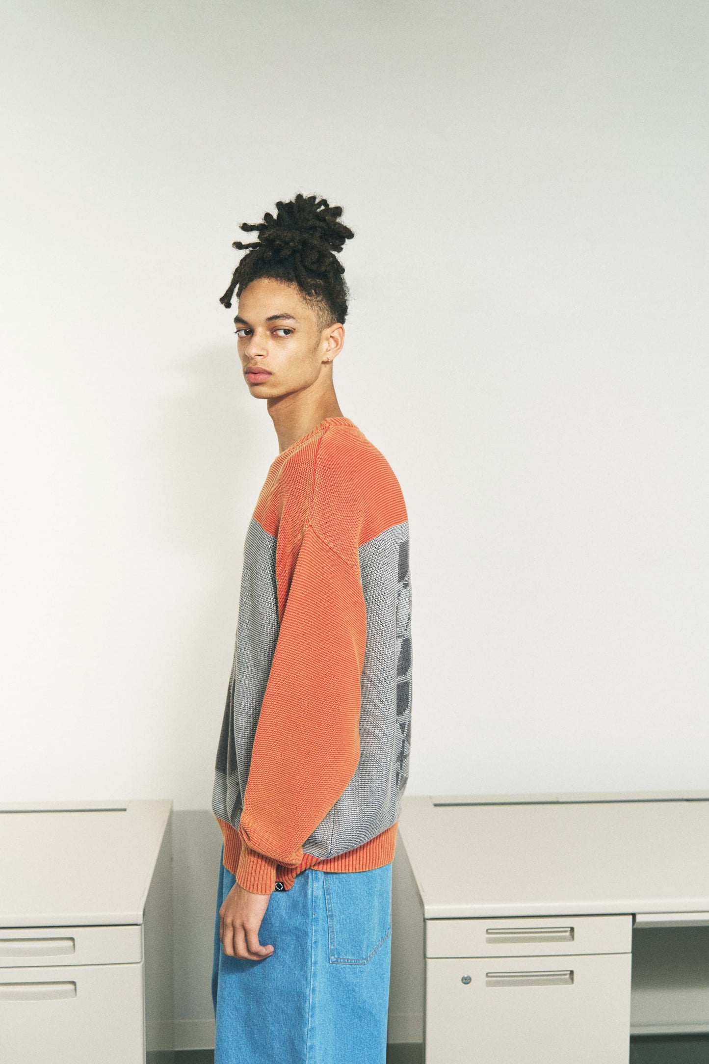 AGENT KNIT SWEATER WASHED OLD RED