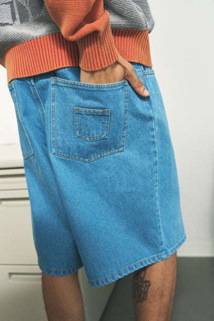 6 POCKET DENIM SHORTS BLACK