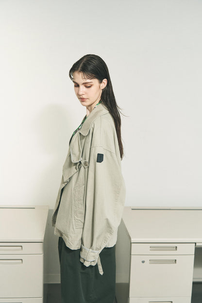 RIPSTOP TWIN SHORT COAT GREY