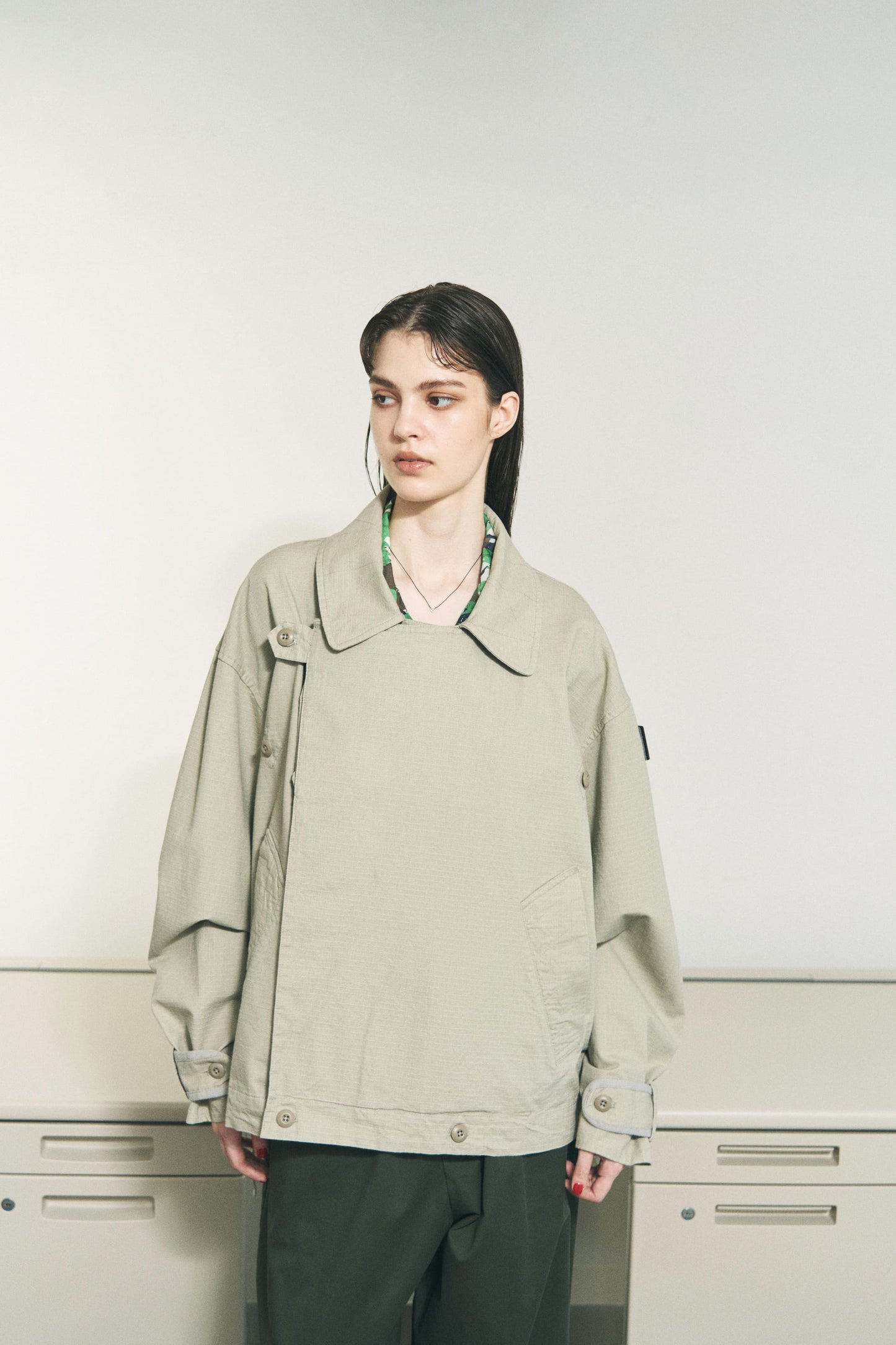 RIPSTOP TWIN SHORT COAT GREY