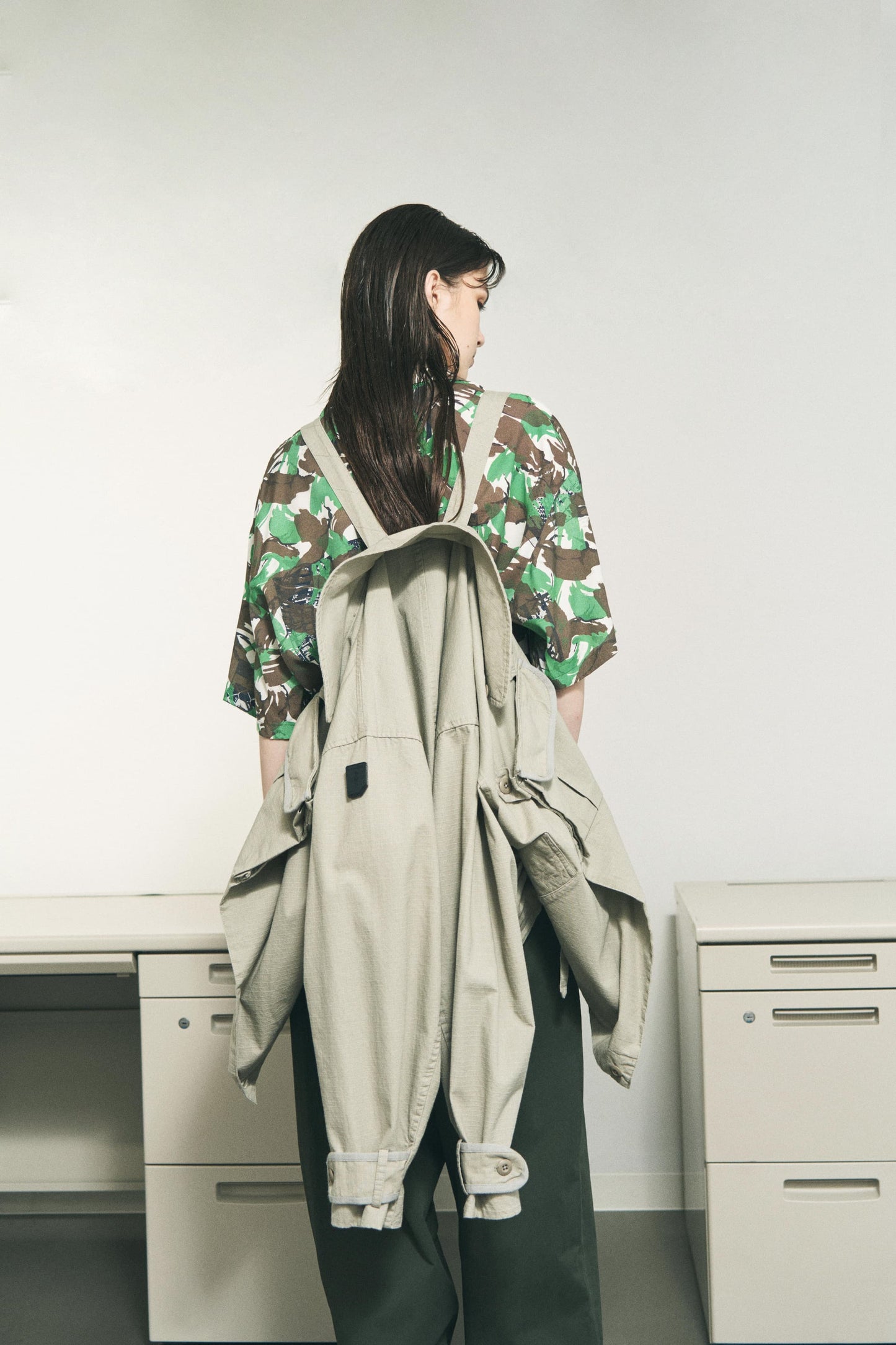 RIPSTOP TWIN SHORT COAT GREY