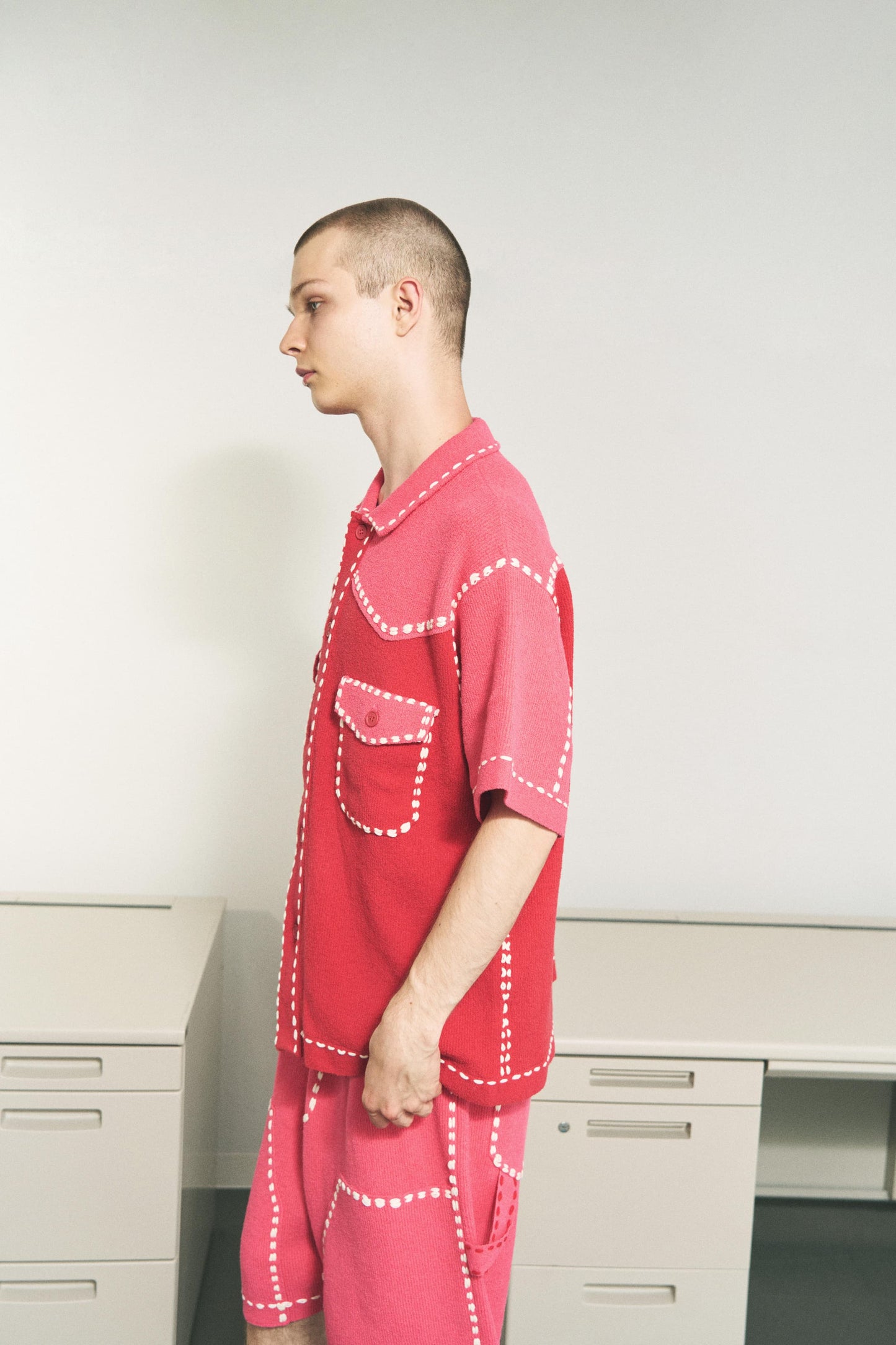 SUMMER PG1 WESTERN SHIRT RED x PINK