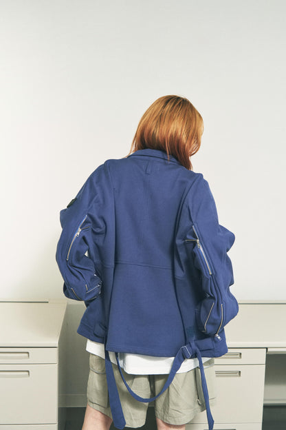 FRENCH TERRY ZIP RUN JACKET BLACK