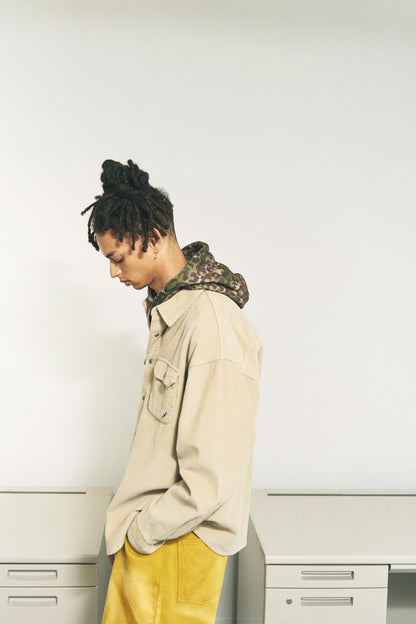 CORDUROY STONE SNAP SHIRT JACKET NAVY