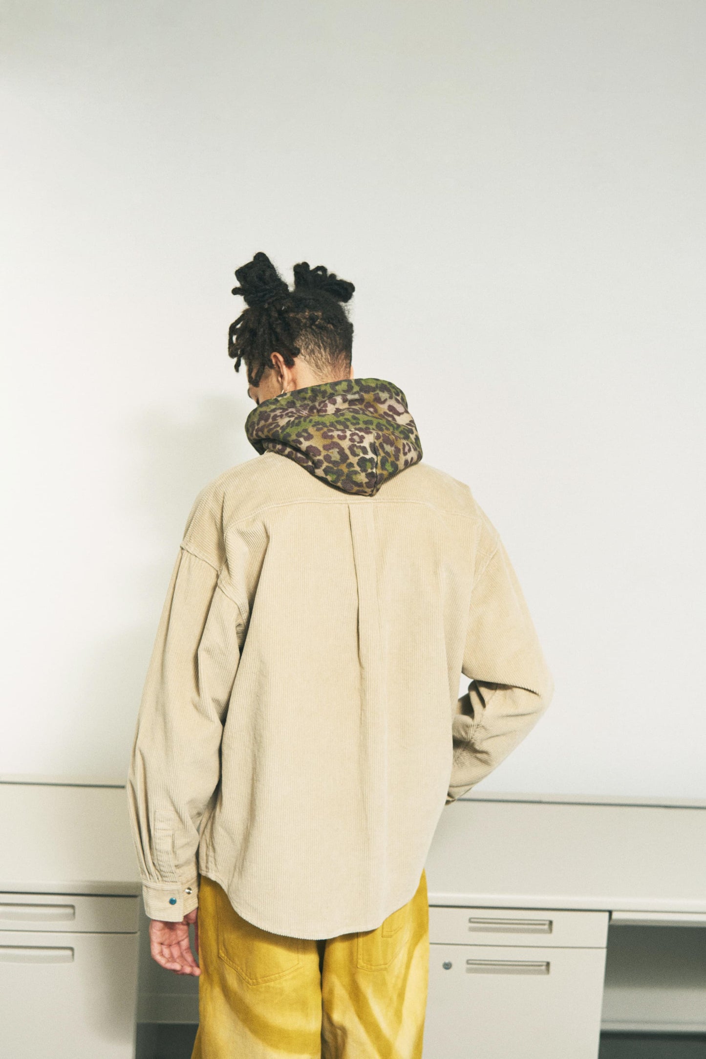 CORDUROY STONE SNAP SHIRT JACKET NAVY