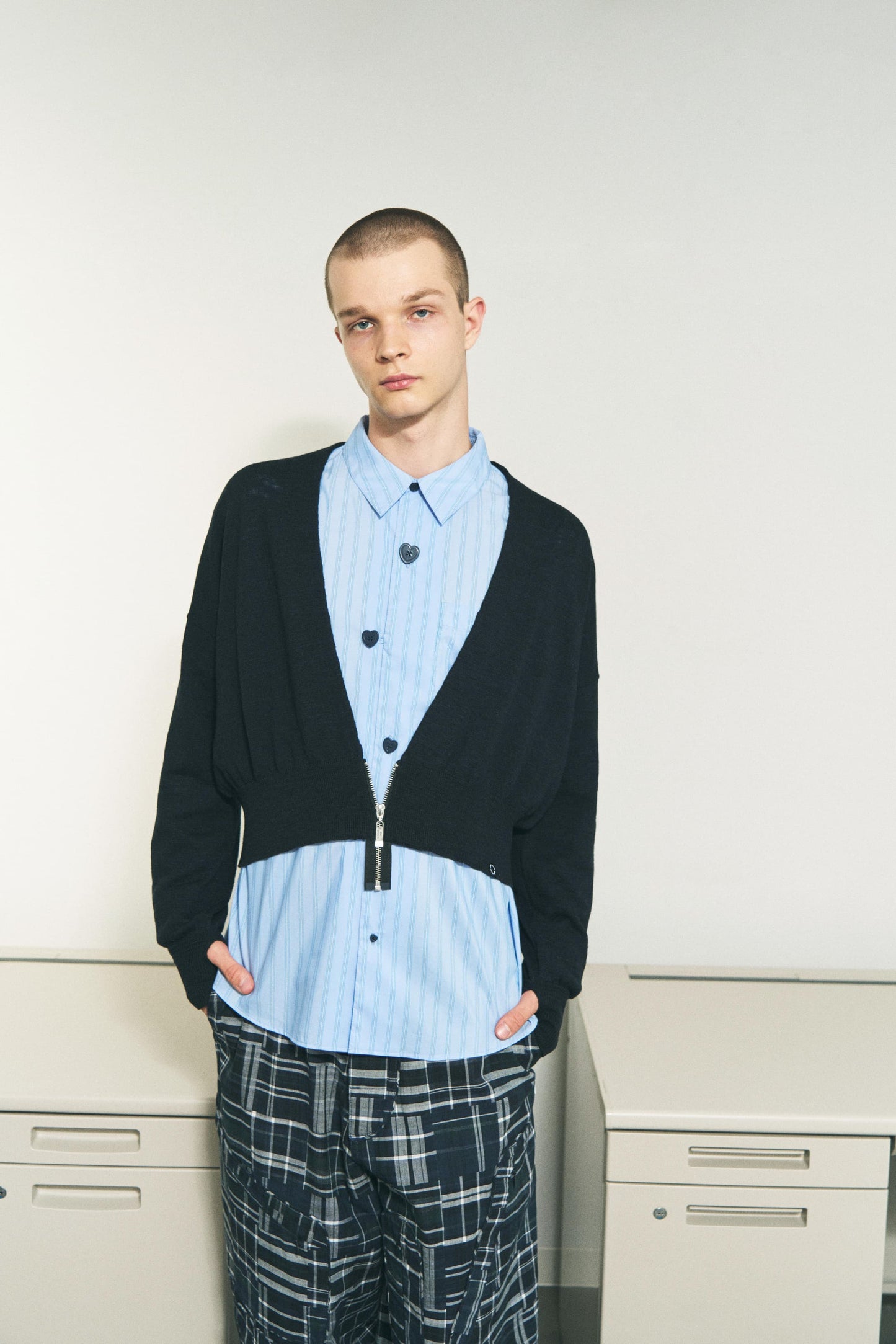 SLAB GAUZE KNIT BOLERO OFF WHITE