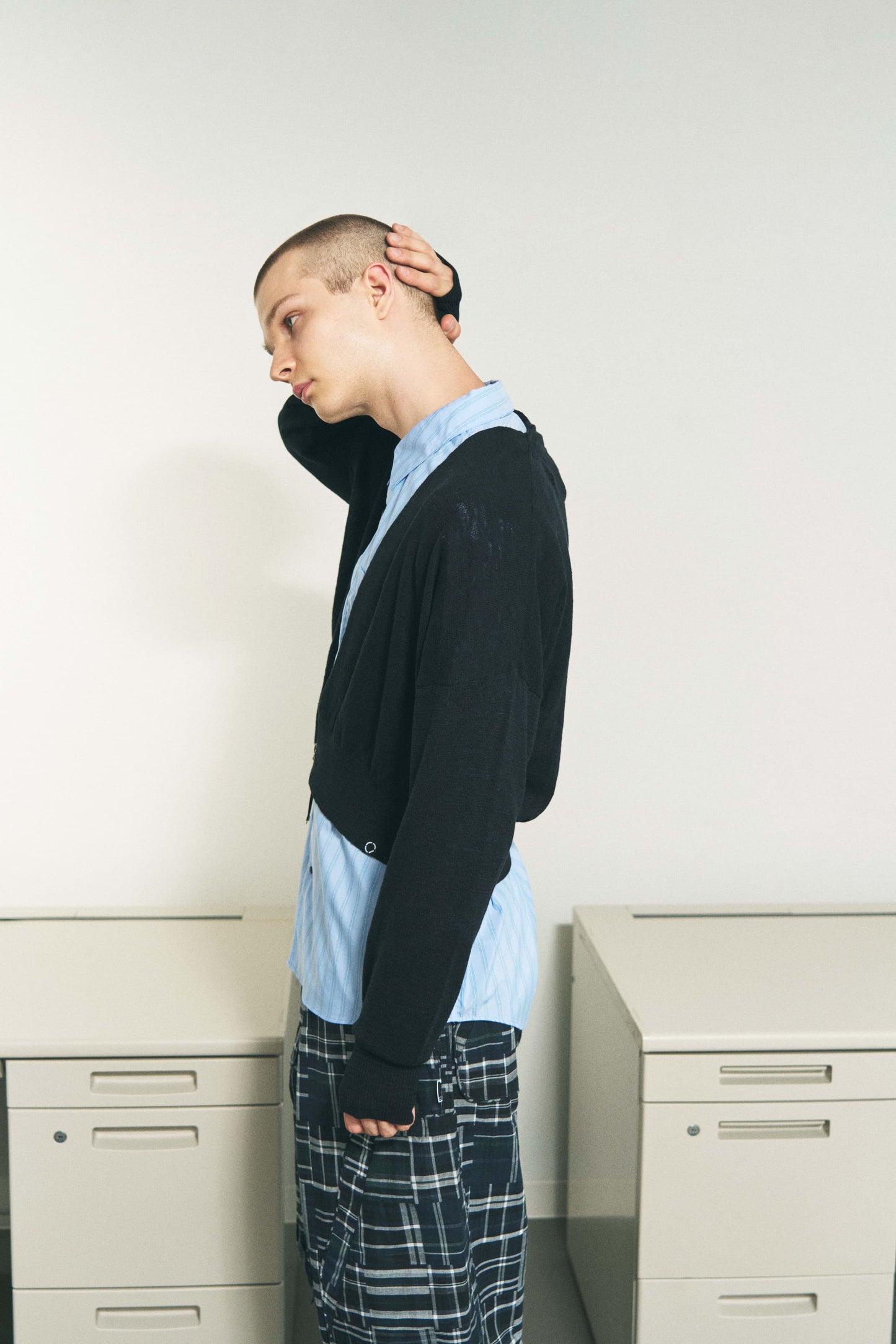 SLAB GAUZE KNIT BOLERO OFF WHITE