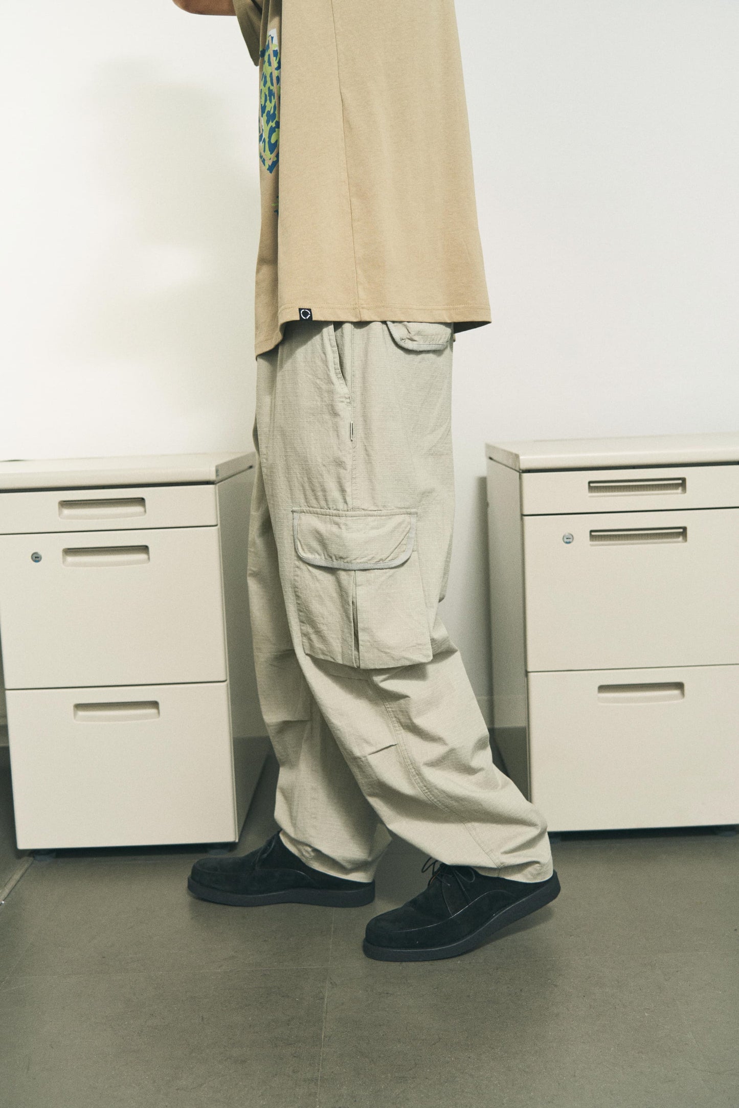 RIPSTOP TRIM PANTS GREY