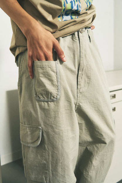 RIPSTOP TRIM PANTS GREY