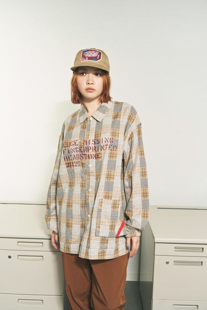 HAND-STENCILED NIGHTSHIRT BLACK