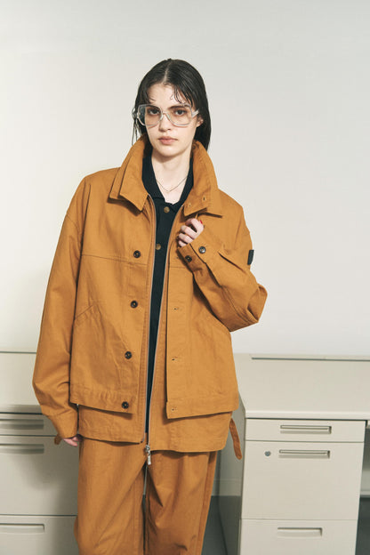 TWILL DOUBLE JACKET LIGHT BROWN