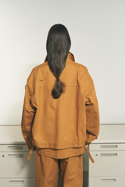 TWILL DOUBLE JACKET LIGHT BROWN