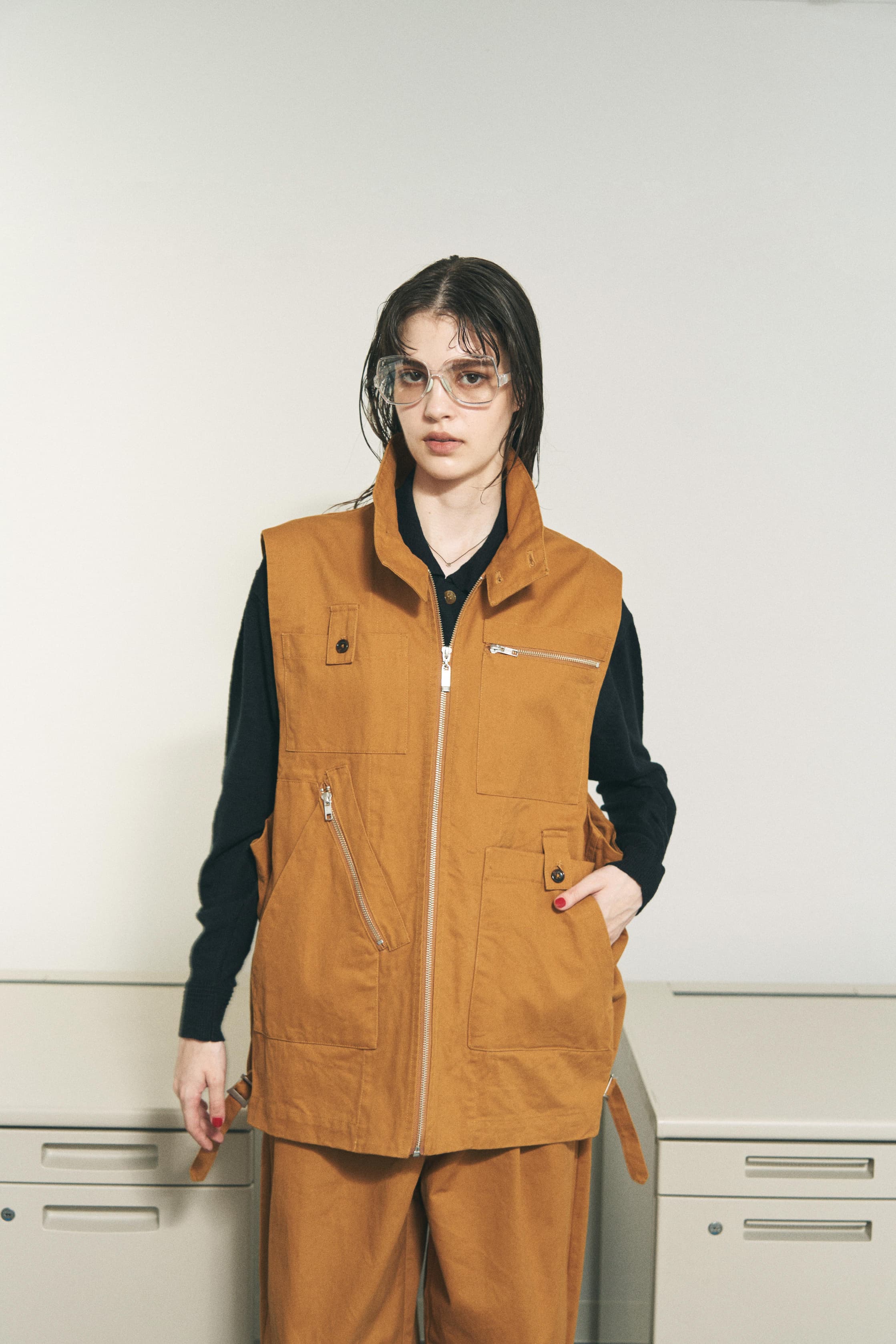TWILL DOUBLE JACKET LIGHT BROWN – PHINGERIN