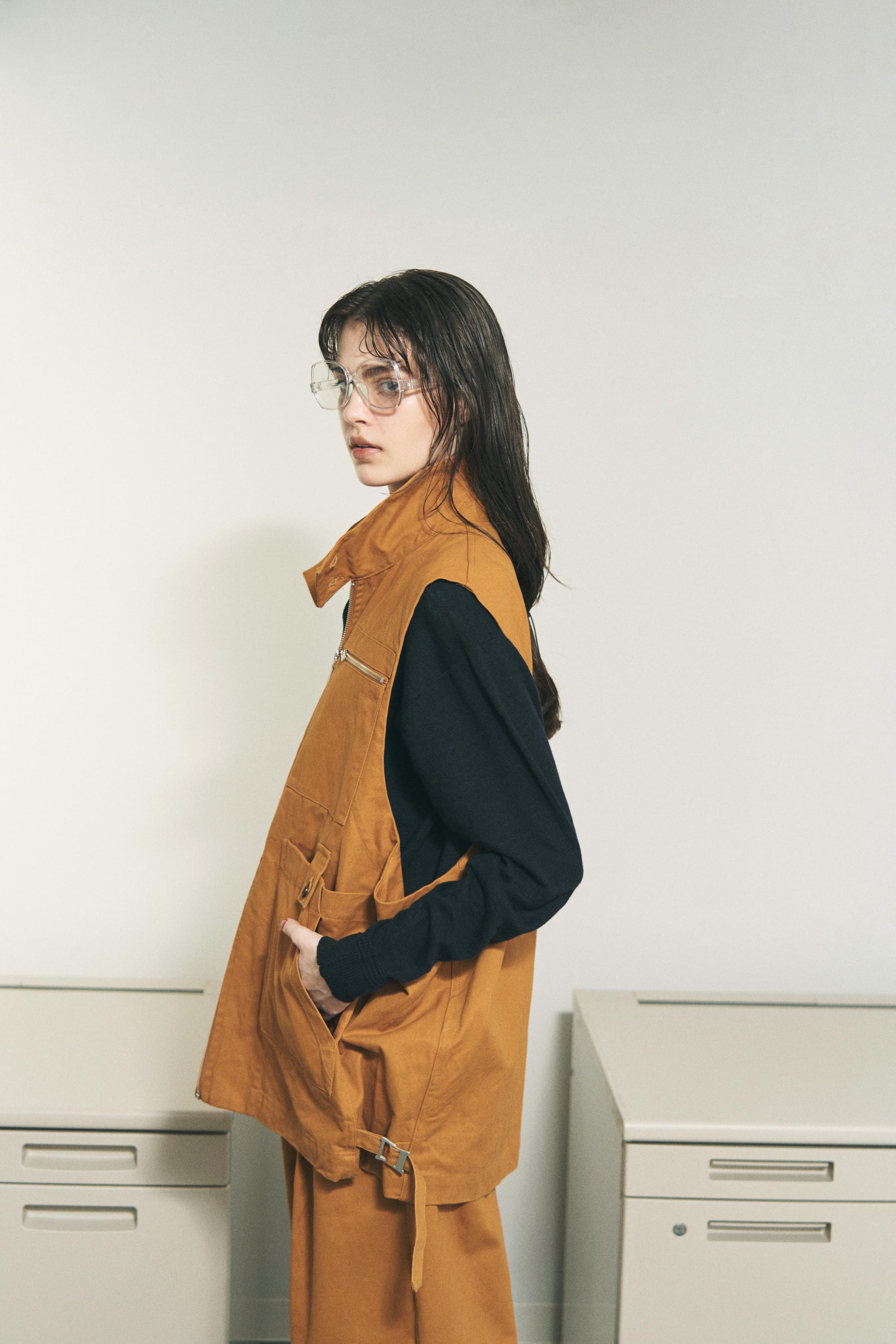 TWILL DOUBLE JACKET LIGHT BROWN – PHINGERIN