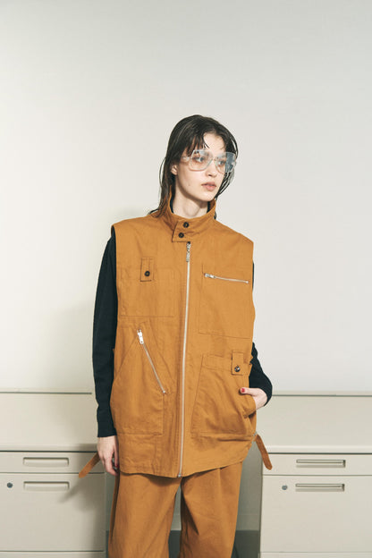 TWILL DOUBLE JACKET LIGHT BROWN