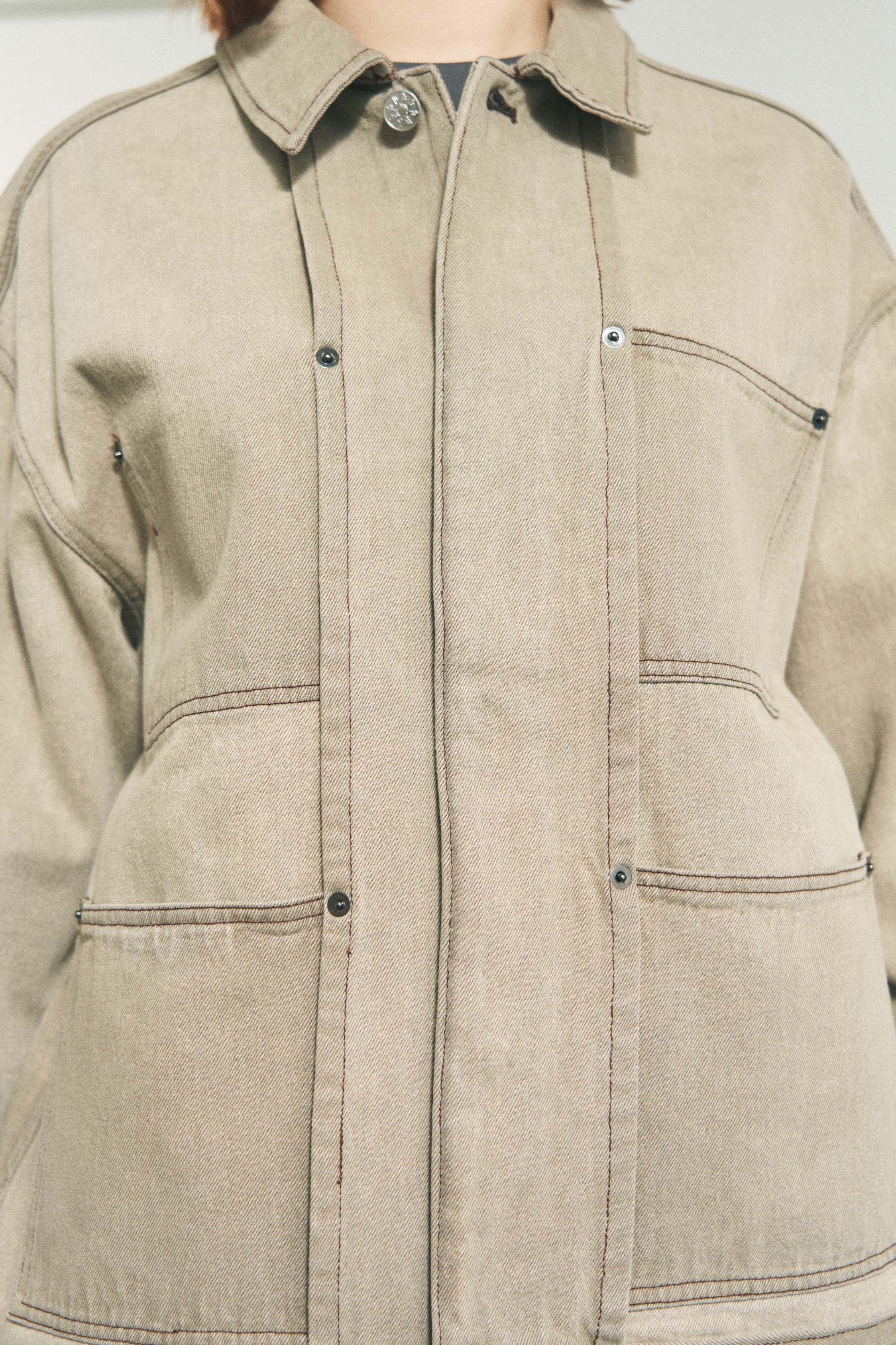 DENIM RIVET CHORE JACKET NAVY – PHINGERIN