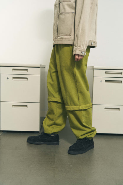 CONVERTIBLE SWEATPANTS LIME GREEN