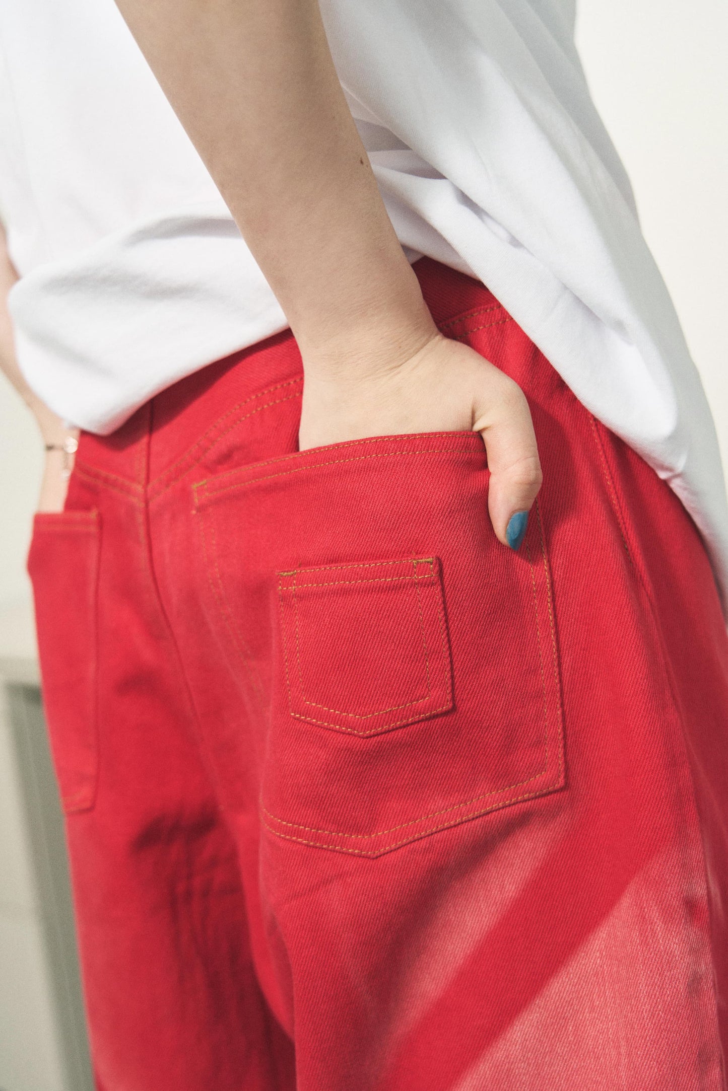 6 POCKET JEANS COLOR LAZER LIME GREEN