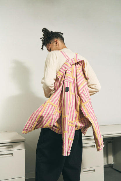 TRIM PATTERN JACKET PINK STRIPE