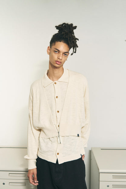 SLAB GAUZE KNIT SHIRT BLACK