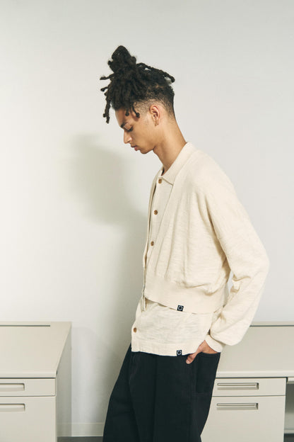 SLAB GAUZE KNIT SHIRT BLACK