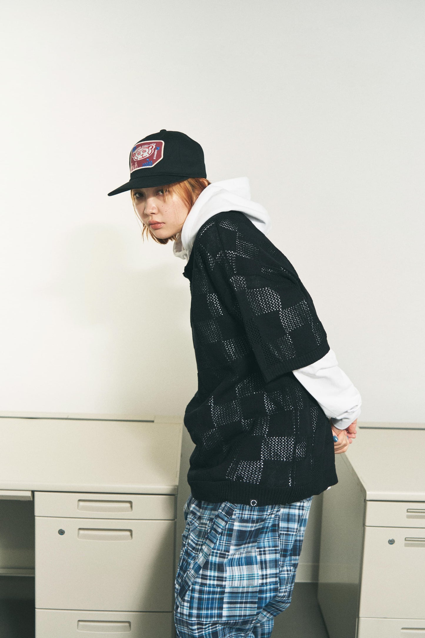 CHECKER WEB SKIPPER POLO BROWN